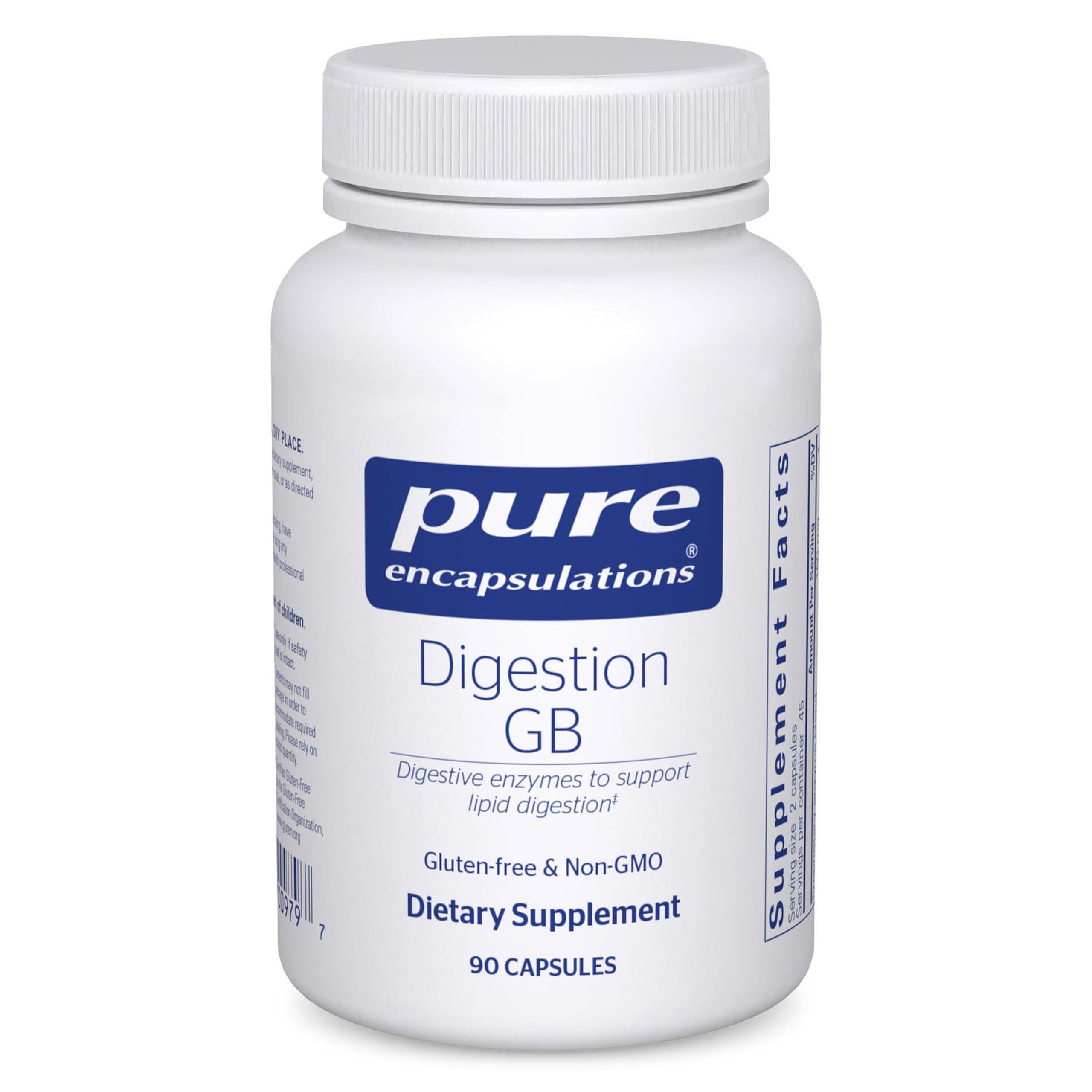 Pure Encapsulations Digestion GB - Digestive Enzyme Supplement - For Gallbladder Support & Gut Health* - With Bile Salts & Digestive Enzymes Blend - Gluten Free & Non-GMO - 90 Capsules