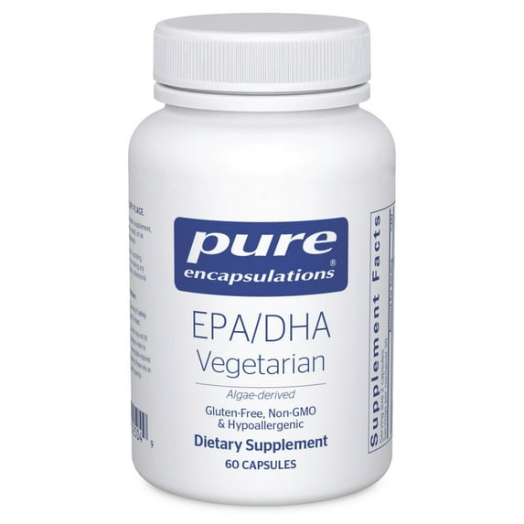 Pure Encapsulations EPA/DHA Vegetarian | Algae-Derived EPA and DHA to Support Cardiovascular Health and Daily Wellness | 60 Capsules*