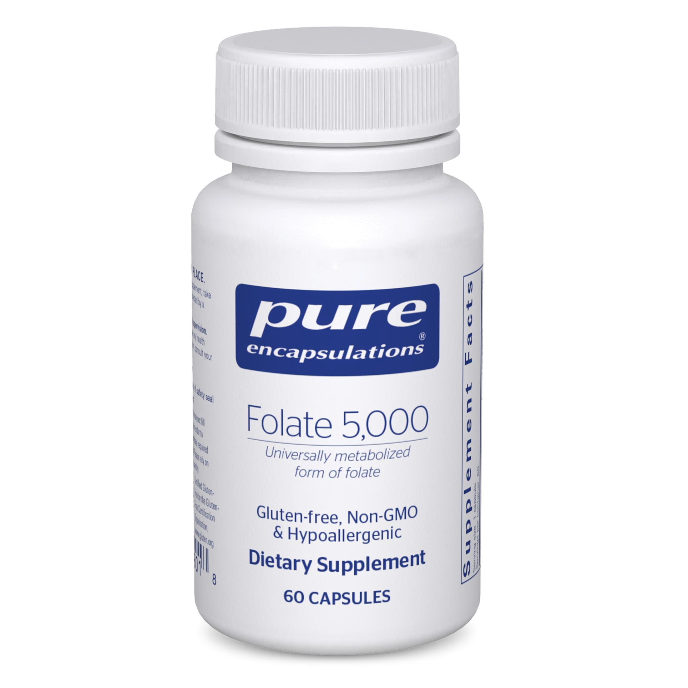 Folate Acticated Pure Encapsulations - Folate 5,000 Pills - Activated Vitamin B9 as 5 ...
