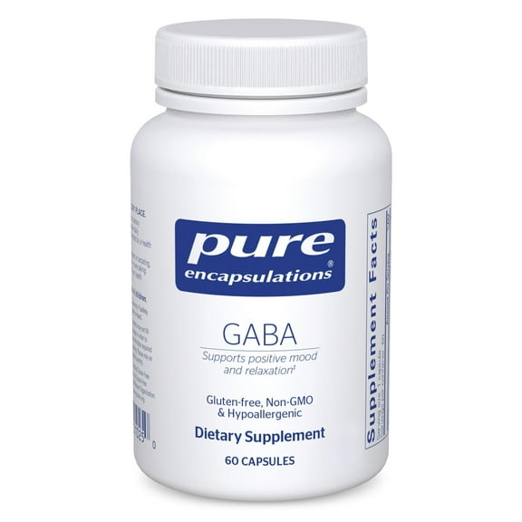 Pure Encapsulations GABA - Supplement to Support Relaxation & Moderation of Occasional Stress - With Premium GABA Amino Acids - 60 Capsules