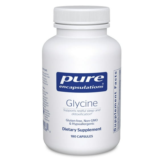 Pure Encapsulations Glycine - Supports Restful Sleep & Liver Detox* - Liver Supplement - Vegan & Gluten-Free - 180 Capsules