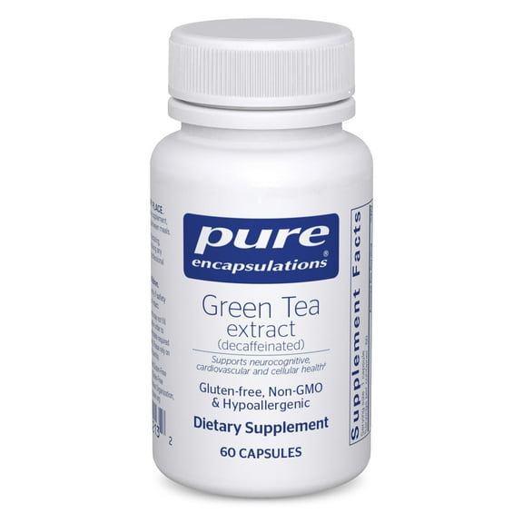 Pure Encapsulations Green Tea Extract (Decaffeinated) | Hypoallergenic Antioxidant Support for All Cells in the Body* | 60 Capsules