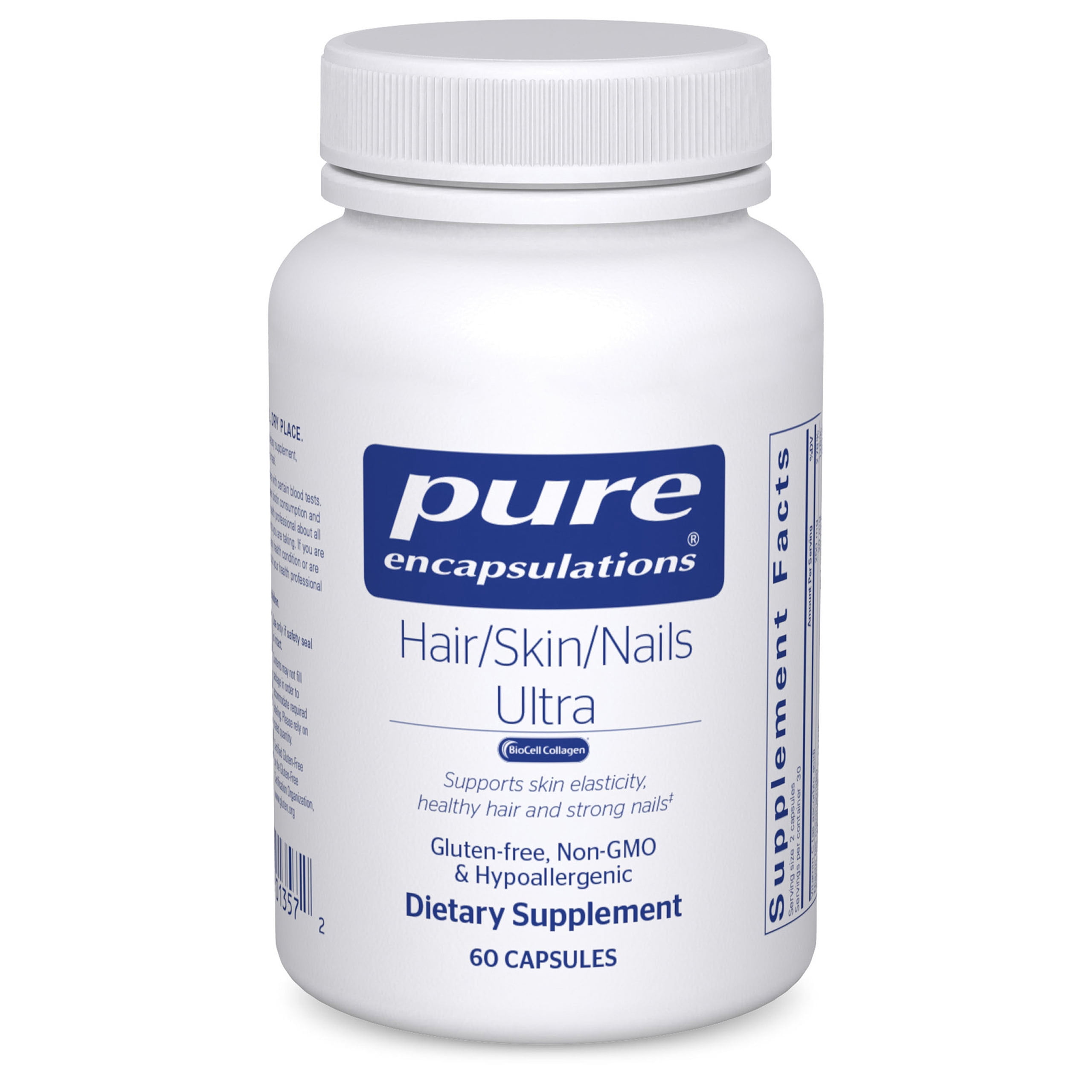 Pure Encapsulations Hair/Skin/Nails Ultra, Biotin & Collagen, 60 Count