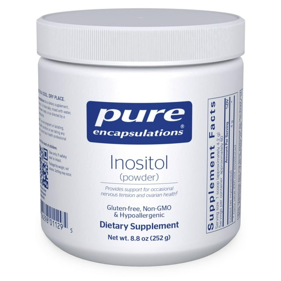 Pure Encapsulations Inositol (Powder) - Supplement to Support Energy, Nervous System & Ovarian Function* - With Myo-Inositol - 8.8 Ounces