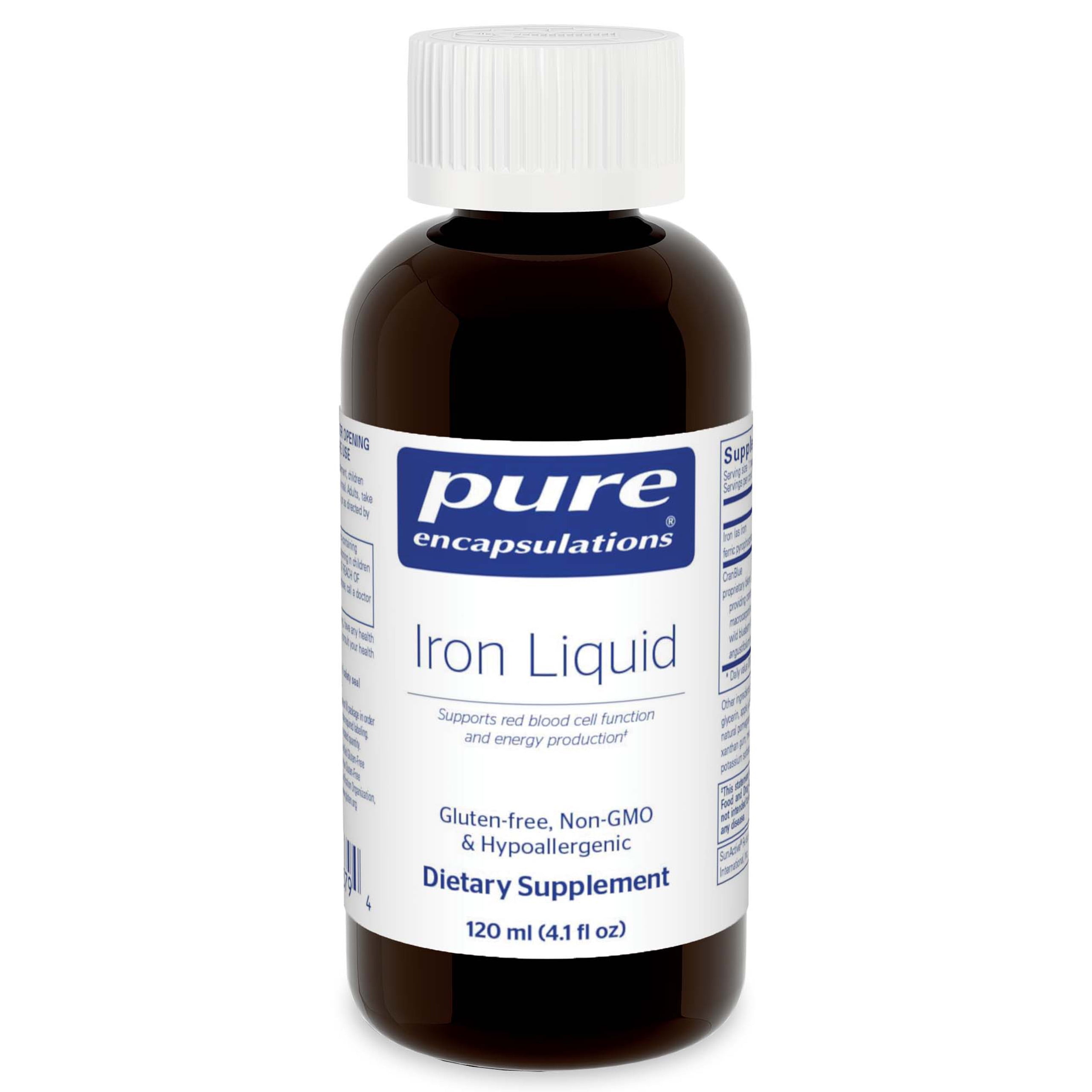 Pure Encapsulations Iron Liquid | Hypoallergenic Supplement Supports Hemoglobin and Myoglobin Function | 4.1 fl. oz
