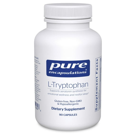 Pure Encapsulations L-Tryptophan | Amino Acid Supplement for Relaxation, Serotonin Support, PMS, and Sleep* | 90 Capsules