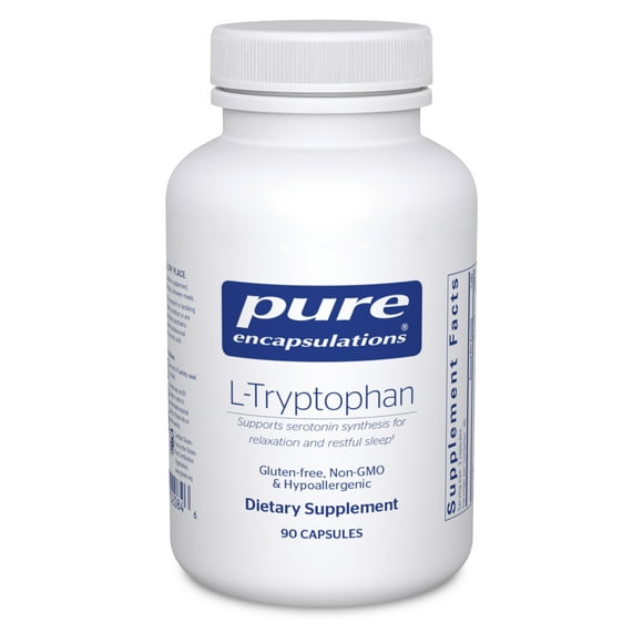 Pure Encapsulations L-Tryptophan | Amino Acid Supplement for Relaxation, Serotonin Support, PMS, and Sleep* | 90 counts
