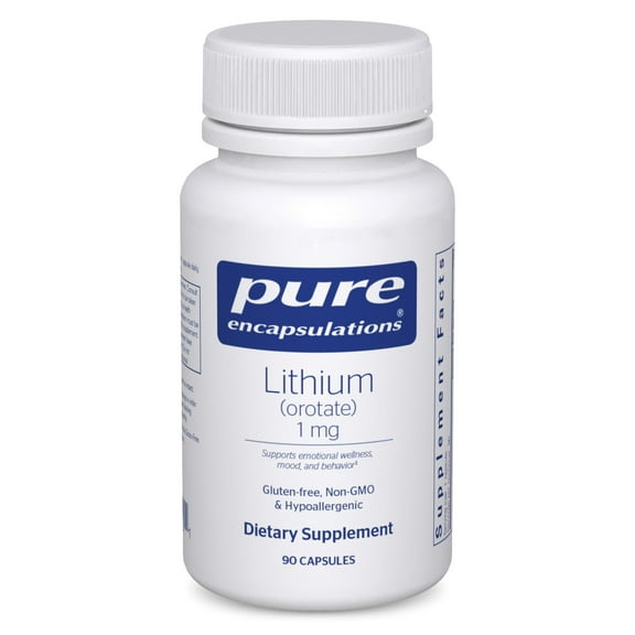 Pure Encapsulations Lithium (Orotate) 1 mg | Support for Calmness and Behavior | 90 Capsules