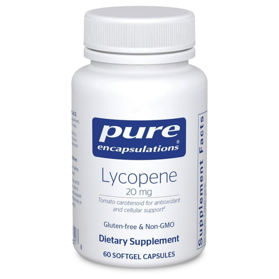 Pure Encapsulations Lycopene 20 mg | Dietary Supplement for Cellular and Macular Support | 60 Softgel Capsules