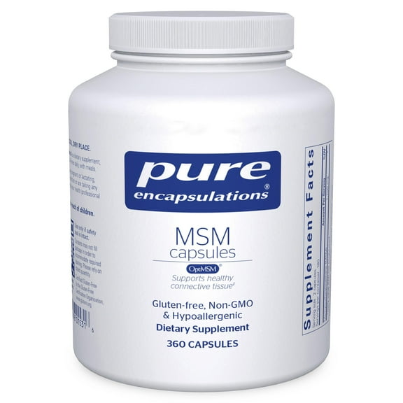 Pure Encapsulations MSM Capsules | Sulfur Supplement to Support Joints, Immune System, Connective Tissue, and Respiratory Health* | 360 Capsules
