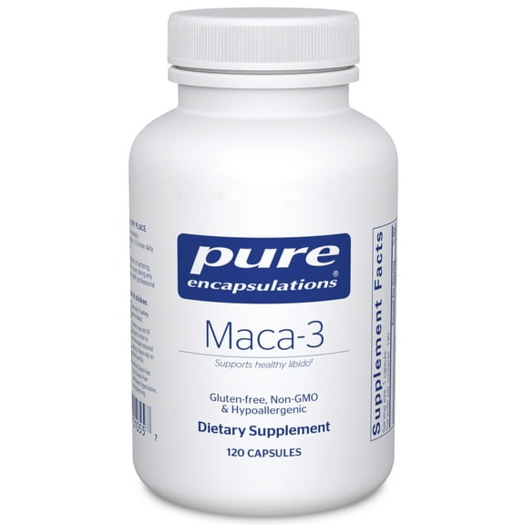 Pure Encapsulations Maca-3 | Hypoallergenic Supplement Promotes Healthy Libido and Reproductive System Function | 120 Capsules