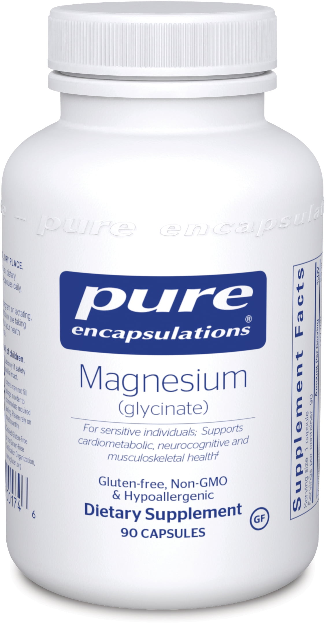 Pure Encapsulations Magnesium Glycinate | Supplement to Support Stress Relief, Sleep, Heart Health, Nerves, Muscles, and Metabolism | 90 counts