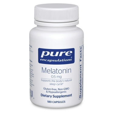 Pure Encapsulations Melatonin 0.5 mg | Antioxidant Supplement to Support Natural Sleeping* | 180 counts
