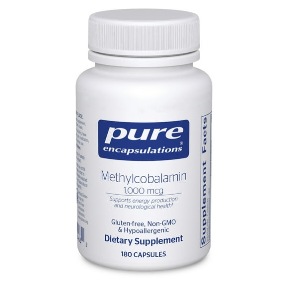 Pure Encapsulations Methylcobalamin 1,000 mcg | Vitamin B12 Supplement to Support Memory and Nerves* | 180 counts