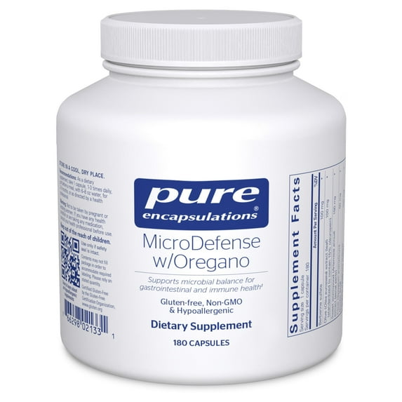 Pure Encapsulations MicroDefense with Oregano | Support for Healthy Gastrointestinal Tract Function and Balance | 180 Capsules