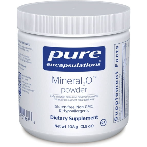 Pure Encapsulations - Mineral2O Powder - Mineral Water Enhancer - 3.8 Ounces
