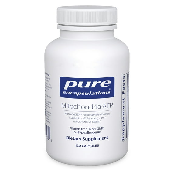 Pure Encapsulations Mitochondria-ATP - Mitochondrial Support - ATP Production Aid* - With Vitamin C, Vitamin E & Thiamin - Antioxidant Support - 120 Capsules