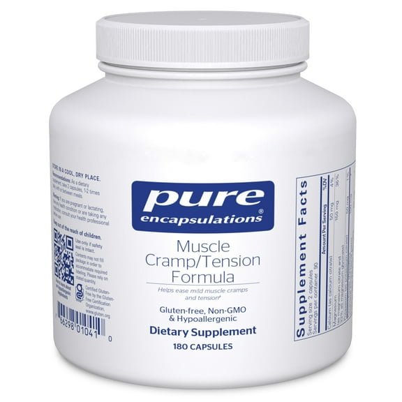 Pure Encapsulations Muscle Cramp/Tension Formula | Hypoallergenic Supplement to Reduce Occasional Muscle Cramps/Tension and Promote Relaxation | 180 counts
