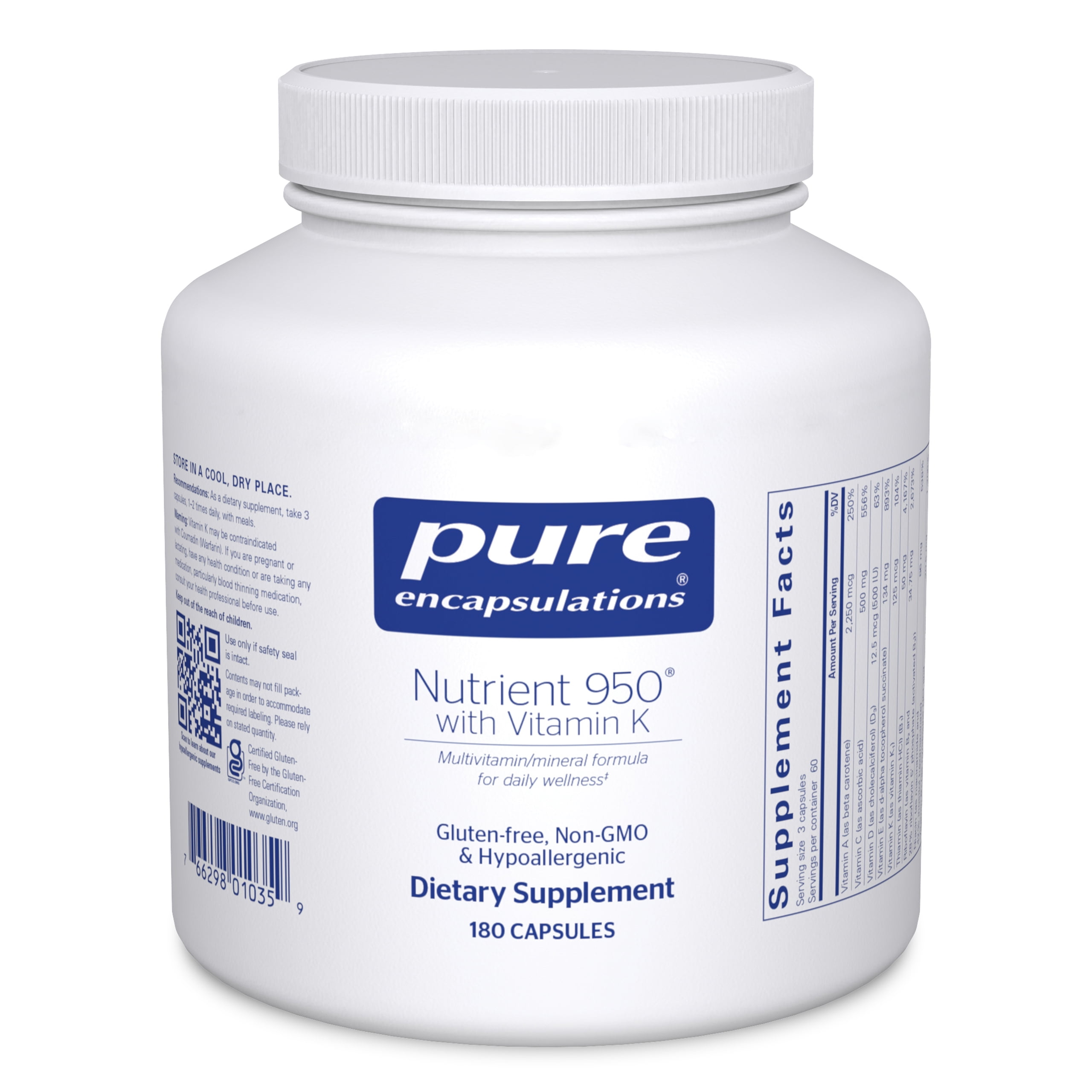 Pure Encapsulations Nutrient 950, Multivitamin with Vitamin