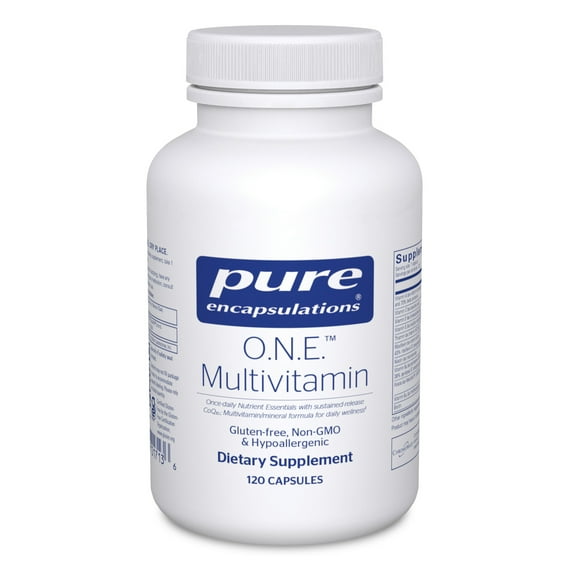 Pure Encapsulations O.N.E. Multivitamin | Once Daily Multivitamin with Antioxidant Complex Metafolin, CoQ10, and Lutein to Support Vision, Cognitive Function, and Cellular Health* | 120 counts