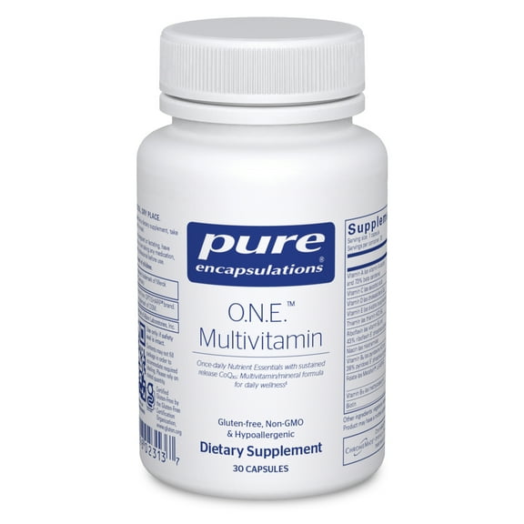 Pure Encapsulations O.N.E. Multivitamin - Once Daily Multivitamin with Antioxidant Complex Metafolin, CoQ10, and Lutein to Support Vision, Cognitive Function, and Cellular Health* - 30 Capsules