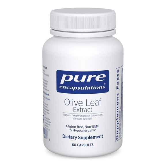 Pure Encapsulations Olive Leaf Extract | Hypoallergenic Supplement Supports Immune System and Healthy Intestinal Environment | 60 Capsules