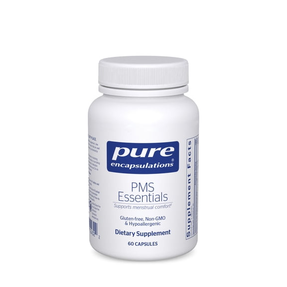 Pure Encapsulations PMS Essentials | Hypoallergenic Supplement Supports Menstrual Comfort, Fatigue, and Helps Lessen Cravings* | 60 Capsules