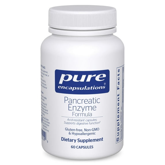 Pure Encapsulations Pancreatic Enzyme Formula - Digestive Enzymes for Digestion - Strengthens Gut Health* - Targeted Delivery Capsules - Gluten Free & Non-GMO - 60 Capsules