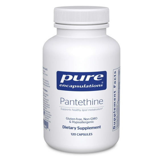 Pure Encapsulations Pantethine | Hypoallergenic Supplement Supports Healthy Lipid Metabolism and Cardiovascular Function | 120 Capsules