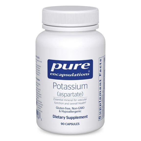 Pure Encapsulations Potassium (Aspartate) | Hypoallergenic Supplement to Support Nerves, Muscles, Blood Flow, and Cardiovascular Health | 90 Capsules