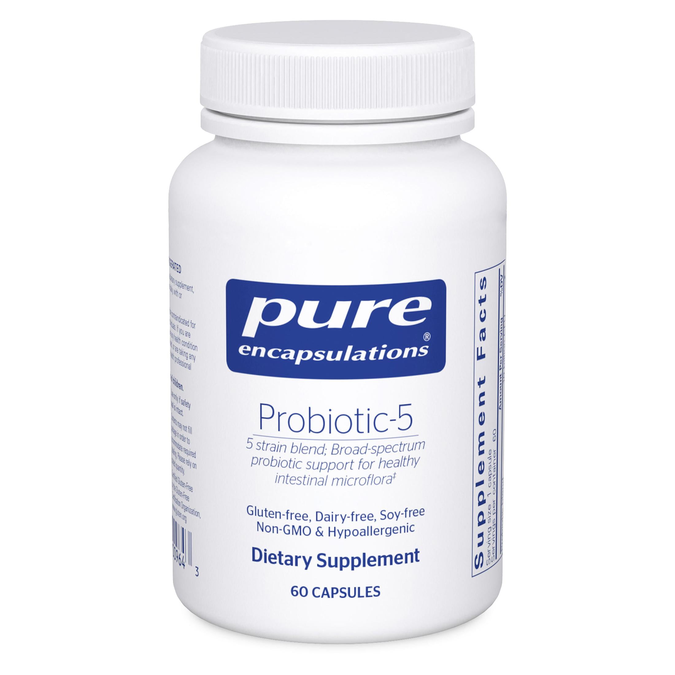 Pure Encapsulations Probiotic-5 | Dairy and Soy Free Probiotic Blend to Support Immune and Gastrointestinal Health | 60 Capsules