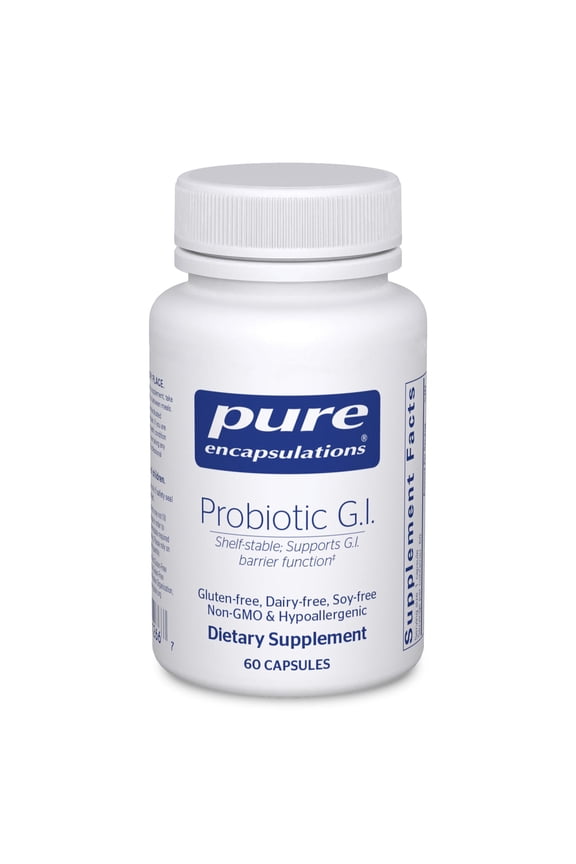 Probiotic G.I. - Shelf Stable Probiotic for Intestinal Health & Gastrointestinal Support - with Lactobacillus & Bifidobacterium - 60 Capsules