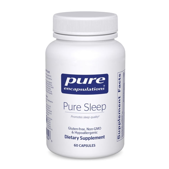 Pure Encapsulations Pure Sleep – Melatonin-Free Calming Sleep Supplement for Relaxation Support- Ashwagandha, Saffron & Valerian – Gluten-Free, Hypoallergenic, Non-GMO – 60 Count (30 Servings)