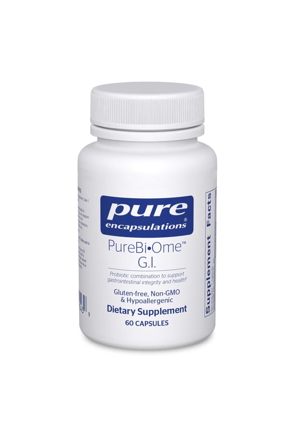 PureBiOme G.I. | Hypoallergenic Multi Strain Probiotic Blend for G.I. Comfort and Health | 60 Capsules