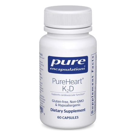 Pure Encapsulations PureHeart K2D - Heart Health Supplement* - With Vitamin K2 & D3 - Cholecalciferol Vitamin D & MK-7 - Non-GMO & Vegetarian - 60 Capsules
