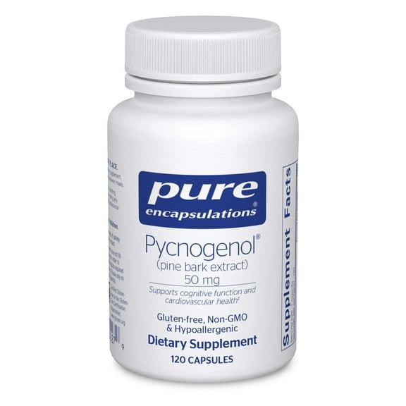 Pure Encapsulations Pycnogenol (Pine Bark Extract) 50 mg | Hypoallergenic Supplement to Support Cognitive Function and Cardiovascular Health* | 120 Capsules