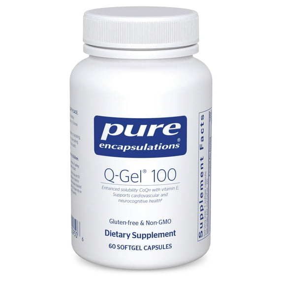Pure Encapsulations Q-Gel 100 (Hydrosoluble CoQ10) | CoQ10 with Vitamin E to Enhance Solubility | 60 Softgel Capsules