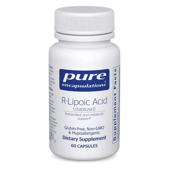 Pure Encapsulations R-Lipoic Acid (Stabilized) | Hypoallergenic Supplement with Enhanced Antioxidant Protection and Metabolic Support | 60 Capsules