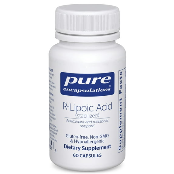 Pure Encapsulations R-Lipoic Acid (Stabilized) | Hypoallergenic Supplement with Enhanced Antioxidant Protection and Metabolic Support | 60 Capsules
