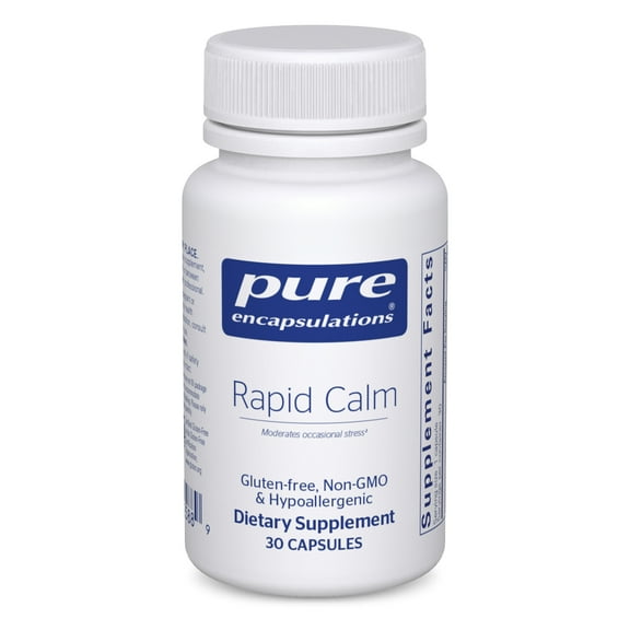 Pure Encapsulations Rapid Calm - Stress & Sleep Support Supplement - Contains Vitamin B6, Zembrin & Suntheanine L-Theanine - Non-GMO, Gluten-Free & Vegan - 30 Capsules