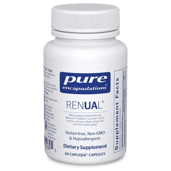 Pure Encapsulations Renual | Urolithin A Supplement | Support for Muscle Function, Cellular Energy Production, Mitochondrial Health, and Healthy Aging* | 60 Caplique Capsules
