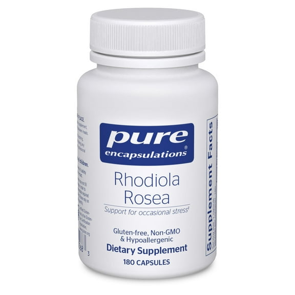 Pure Encapsulations Rhodiola Rosea - For Occasional Stress, Endurance & Fatigue Relief* - With Adaptogens - Gluten Free & Vegan - 180 Capsules