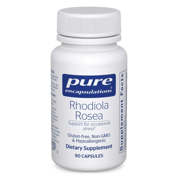 Pure Encapsulations Rhodiola Rosea - For Occasional Stress, Endurance & Fatigue Relief* - With Adaptogens - Gluten Free & Vegan - 90 Capsules