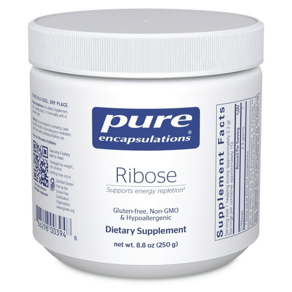 Pure Encapsulations Ribose | Hypoallergenic Supplement with Rapid Energy Repletion for Intense Exercise | 8.8 Ounces