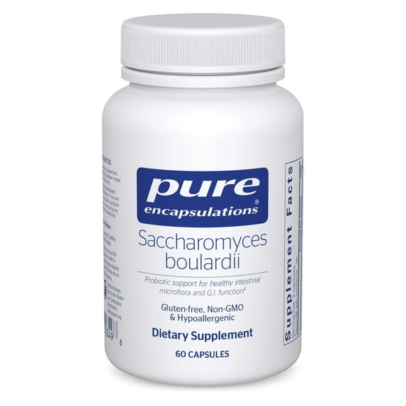 Pure Encapsulations Saccharomyces Boulardii | Natural Probiotic to Balance Intestinal Flora | 60 Capsules