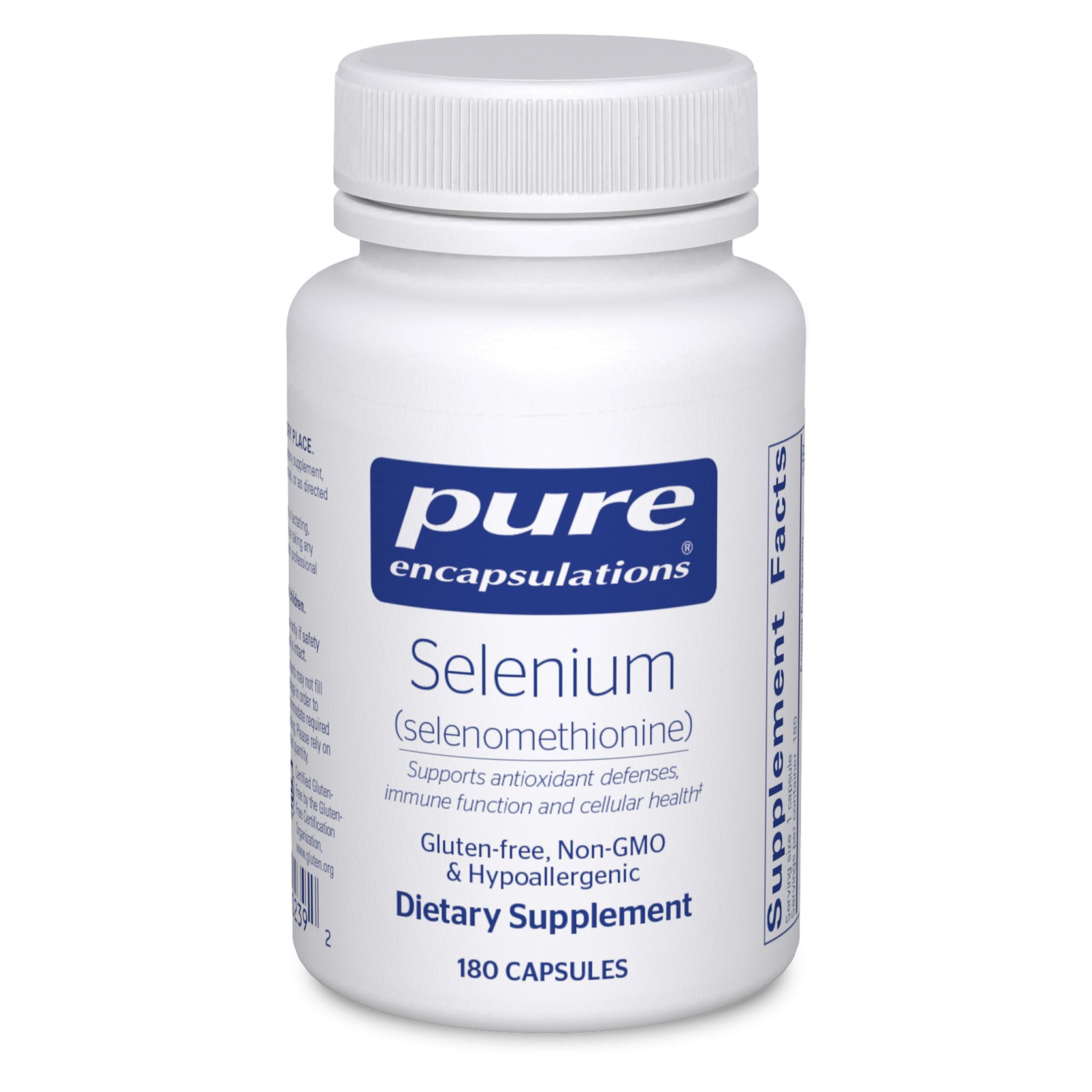 Pure Encapsulations Selenium - 200 mcg - For Healthy Cellular Function, Immune System & Antioxidant Defenses* - Mineral Supplement - Vegan & Gluten Free - 180 Capsules
