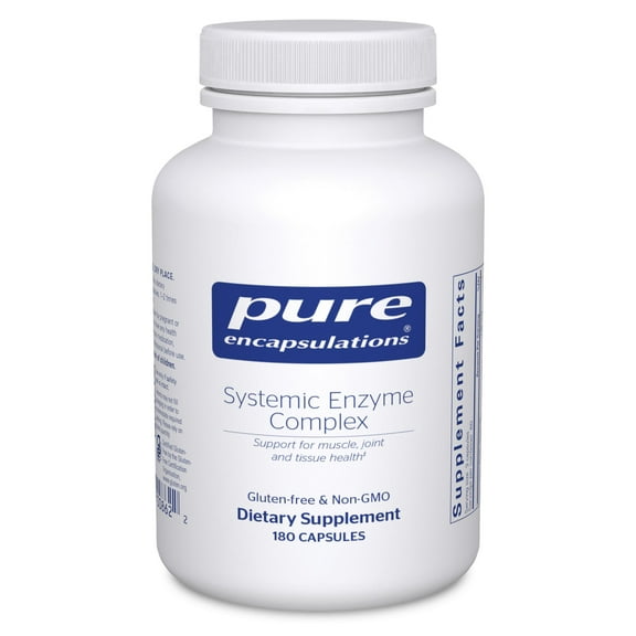 Pure Encapsulations Systemic Enzyme Complex - Supports Muscle Recovery & Joint Health - For Immune Health* - Gluten Free & Non-GMO - 180 Capsules