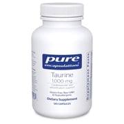 Pure Encapsulations Taurine 1,000 mg - Supports Heart Health & Detox - Essential Amino Acid - Liver & Gallbladder Health* - Vegan & Gluten Free - 120 Capsules