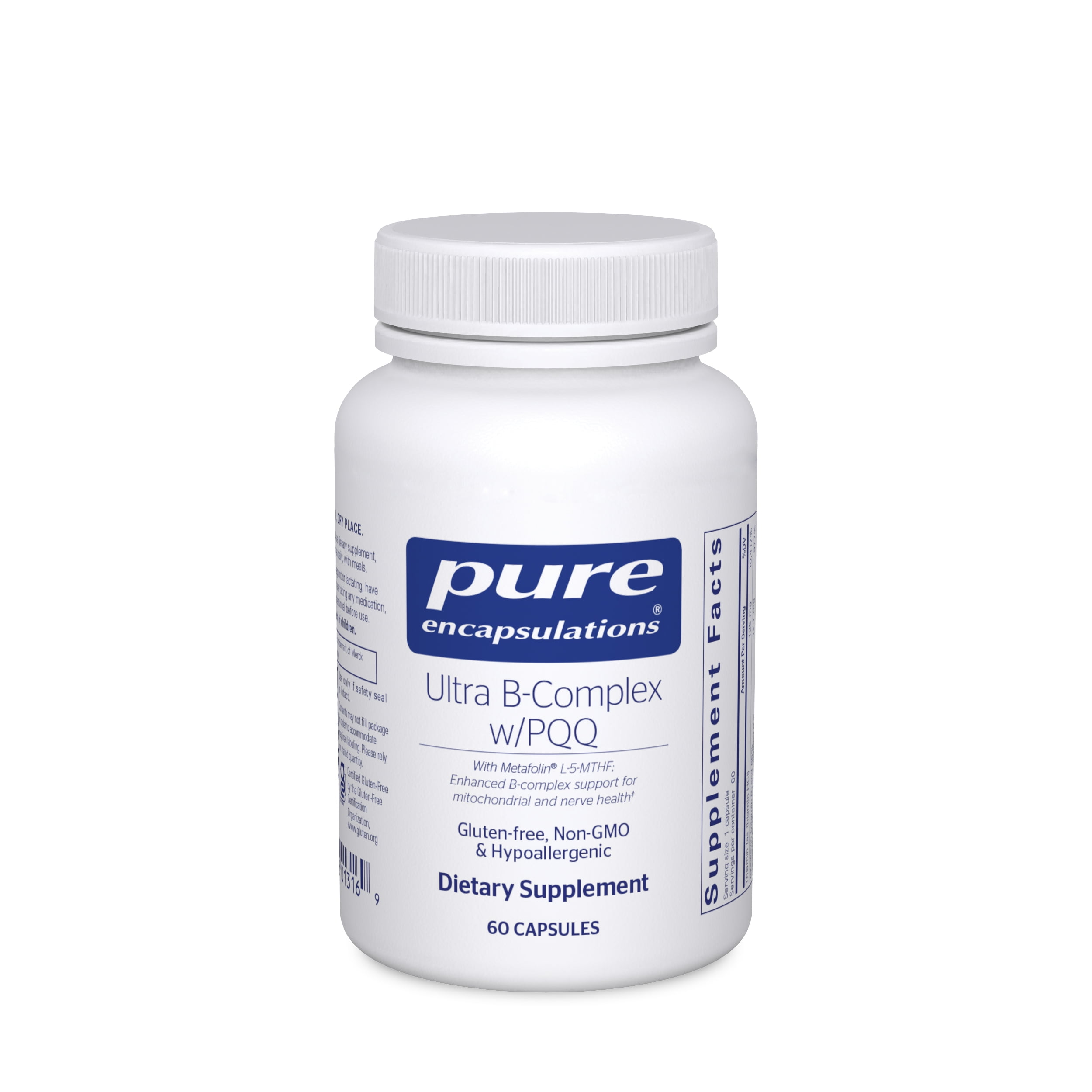Pure Encapsulations Ultra with PQQ Vitamin B Supplement to Support Nerves, Cells