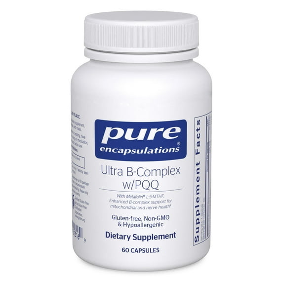Pure Encapsulations Ultra B-Complex with PQQ | Vitamin B Supplement to Support Nerves, Cells, Methylation, and Mitochondrial Health* | 60 Capsules